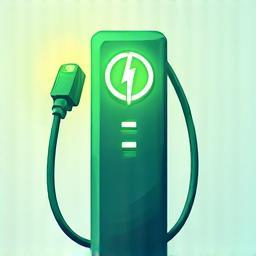 Electric vehicle charging station icon