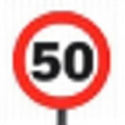 Speed limit road sign illustration